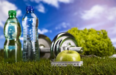 dumbbell ölçme ile elma