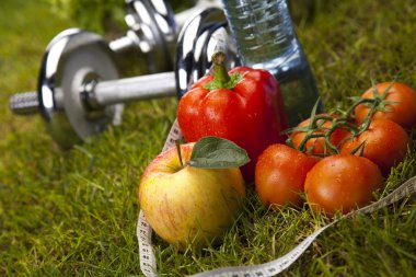 Sağlıklı yaşam tarzı konsepti, diyet ve fitness
