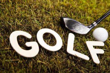 Golf topu haritasında sürücüsünde tee