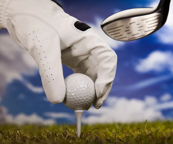 Мяч для рук и гольфа — стоковое фото