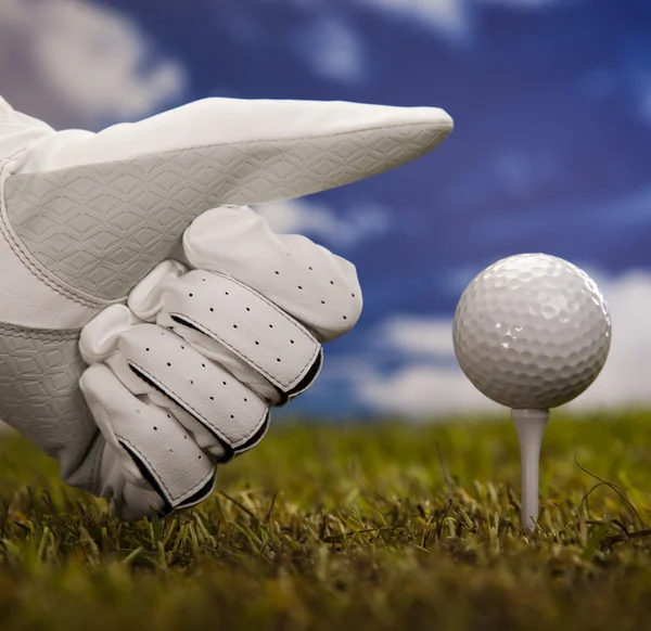 手とゴルフ ボール — ストック写真