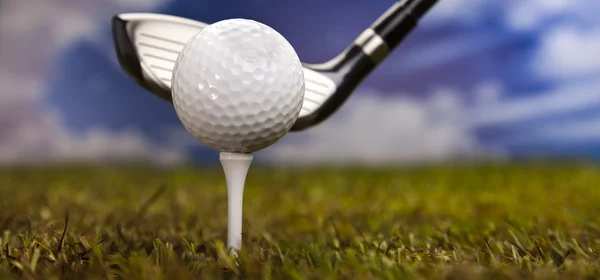 Mano y pelota de golf — Foto de Stock