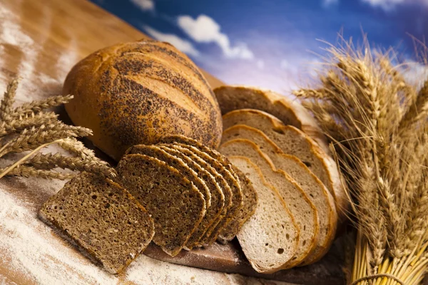 Verscheidenheid van hele tarwe brood — Stockfoto