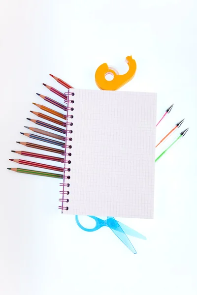 Office and student accessories, Notepad — Stockfoto