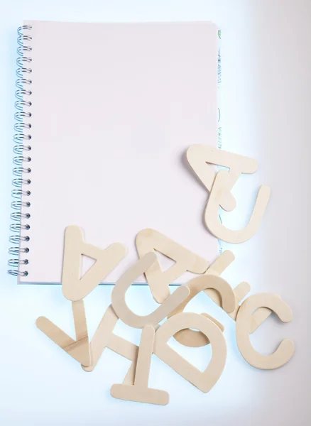 Quaderno, alfabeto — Foto Stock