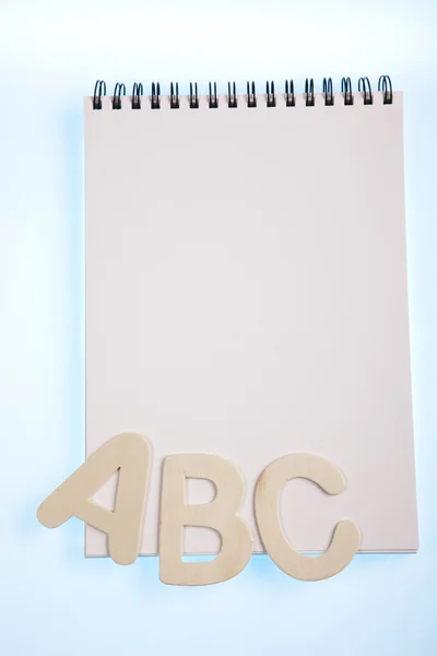 Zápisník, abeceda — Stock fotografie