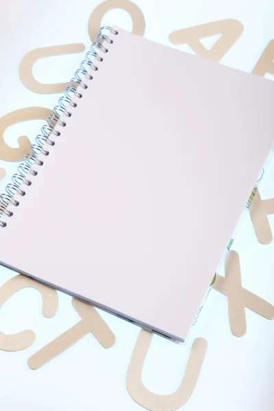 Notebook, ábécé — Stock Fotó