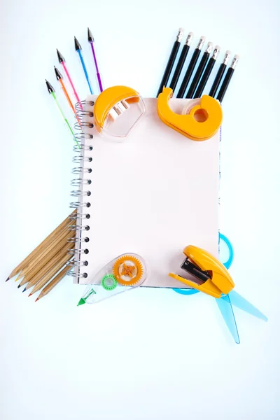 Zurück zum Schulkonzept, Notizblock — Stockfoto