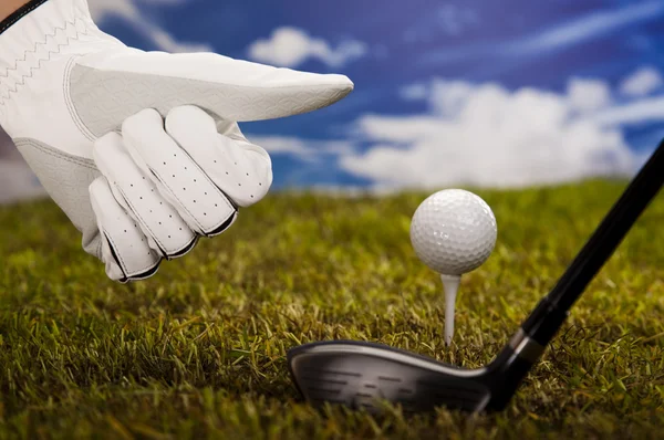 Thumbs up na golf — Stock fotografie