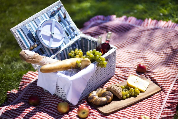 Coș de picnic — Fotografie, imagine de stoc