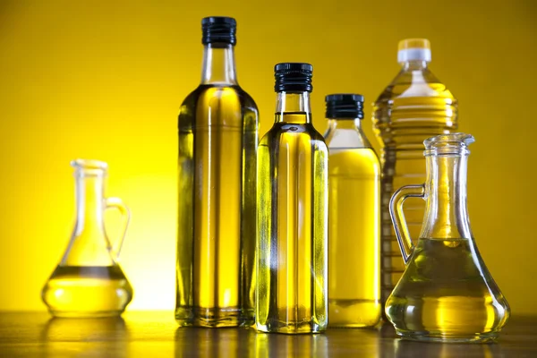 Čerstvé olivy, olivový olej — Stock fotografie