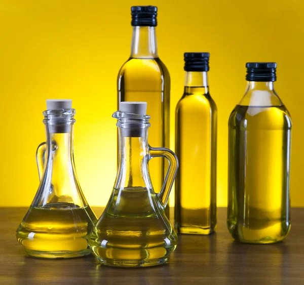 Olive oil bottles — Stock Photo, Image