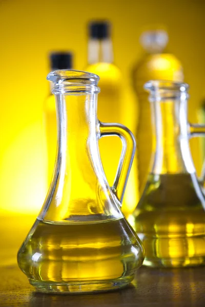 Carafe with olive oil — Stock Photo, Image