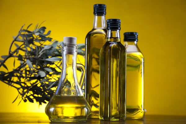 Olio d'oliva e olive — Foto Stock