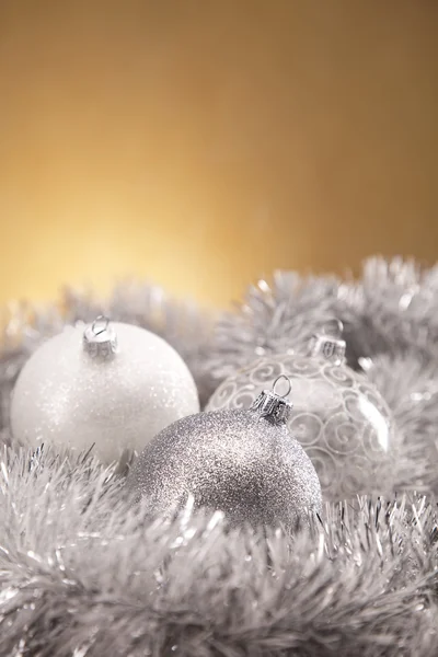 Christmas background with baubles — Stock Photo, Image