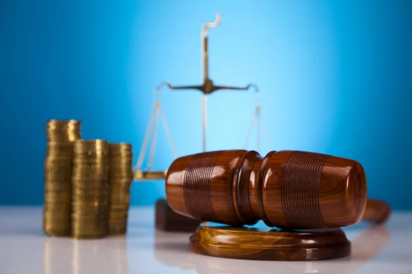 Wooden gavel barrister, justice concept — Stock Photo, Image