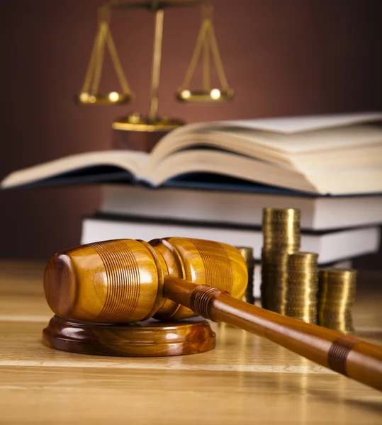 Law and justice concept, wooden gavel — Stock Photo, Image