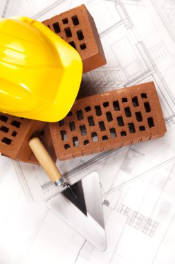Bina arka plan, mala ve tuğla