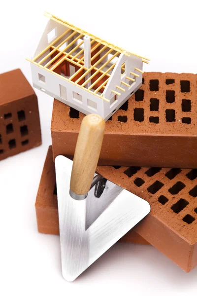 Trowel and bricks Stock Picture
