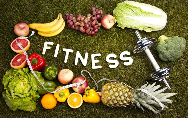 Концепция здорового образа жизни, диета и фитнес — стоковое фото