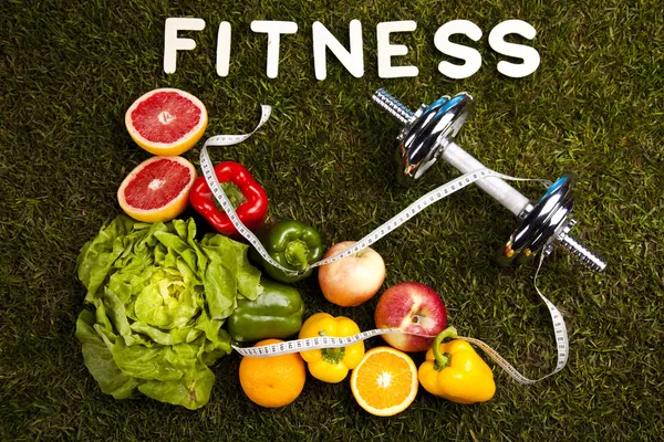 Fitness en vitaminen — Stockfoto