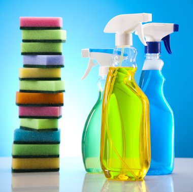 çeşitli temizlik ürünleri
