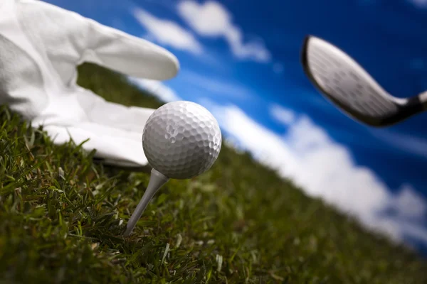 El ve golf topu — Stok fotoğraf
