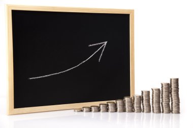 finansal başarı kavramı, paralar diyagramı