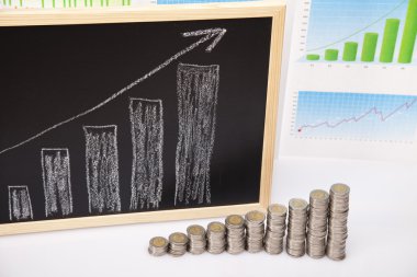 finansal başarı kavramı, paralar diyagramı