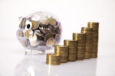 Domuz kumbarası ve para