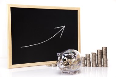 domuz banka ve para, jeton düşüyor