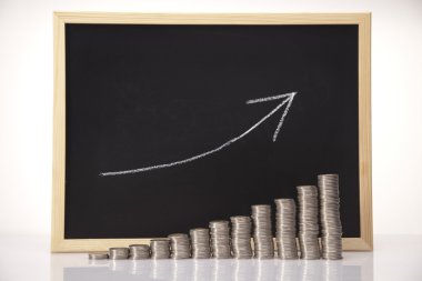 finansal başarı kavramı, paralar diyagramı