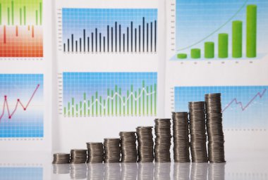 finansal başarı kavramı, paralar diyagramı