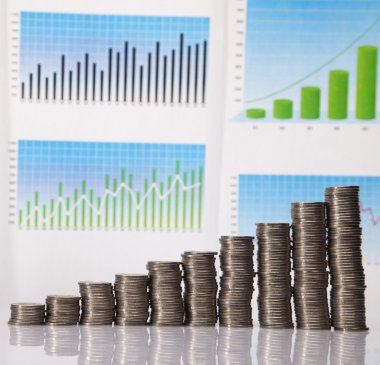 finansal başarı kavramı, paralar diyagramı