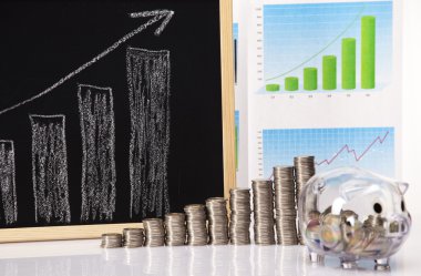 finansal başarı kavramı, paralar diyagramı