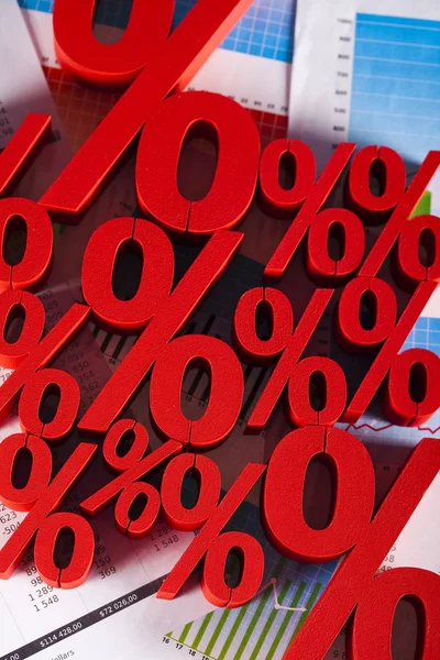 Red percentage symbol — Stock Photo, Image