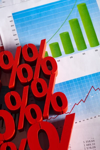 Rode percentagesymbool — Stockfoto