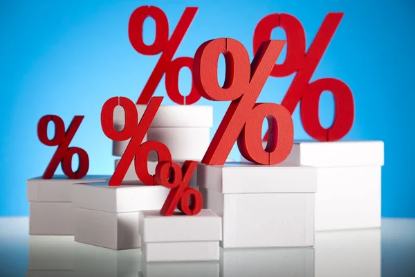 Röd procentsymbol — Stockfoto