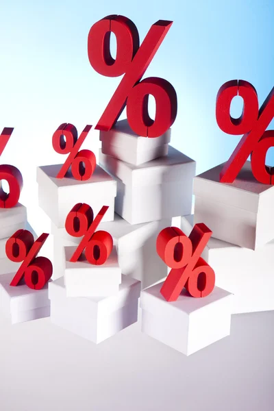 Red percentage symbol — Stock Photo, Image