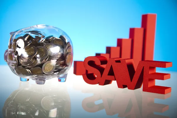 Save and pig bank — Stock Photo, Image