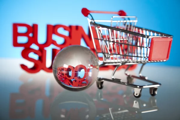 Supermarket shopping cart — Stock Photo, Image