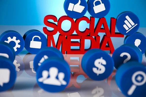 A szociális média internetes koncepció — Stock Fotó