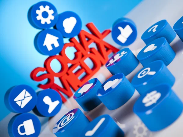 Internet koncept med sociala medier — Stockfoto