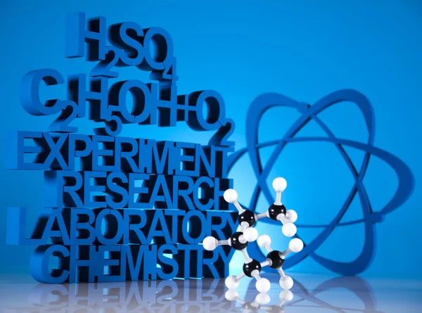 Biochemie und Atom — Stockfoto