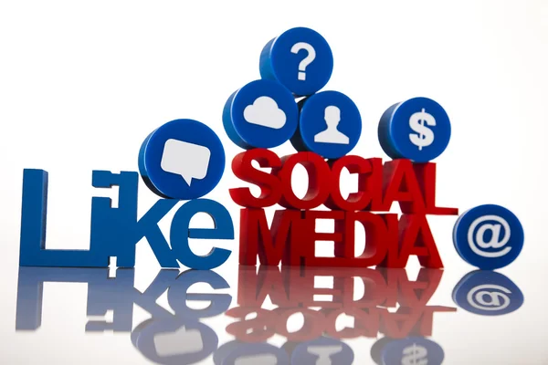 Internet concept met sociale media — Stockfoto