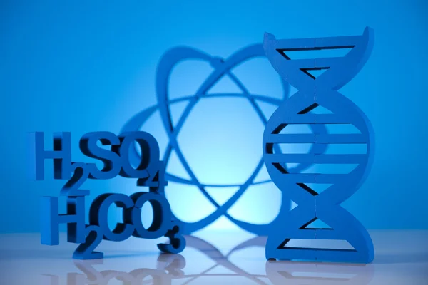 Biochemie und Atom — Stockfoto