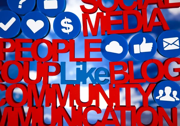 Social media network icons — Stock Photo, Image