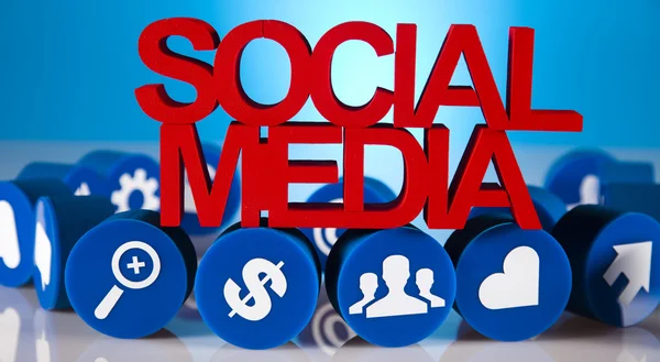 Social-Media-Ikonen gesetzt — Stockfoto