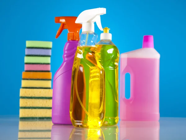 Juego de productos de limpieza —  Fotos de Stock