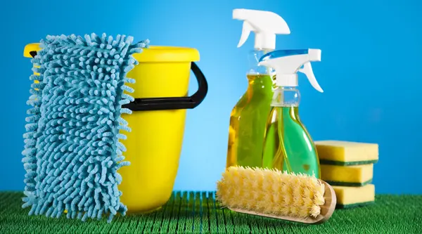Conjunto de produtos de limpeza — Fotografia de Stock